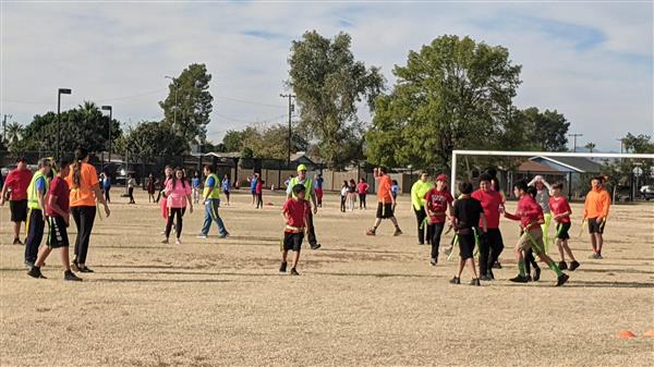 6th grade versus teachers Turkey bowl1